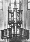 Situatie in de Martinikerk in Bolsward. Datering: ca. 1900.